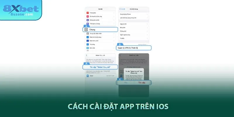 Các bước cài đặt ứng dụng 8sbet trên thiết bị iOS
