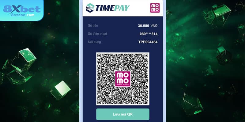 Quét mã QR Momo nạp tiền 8sbet