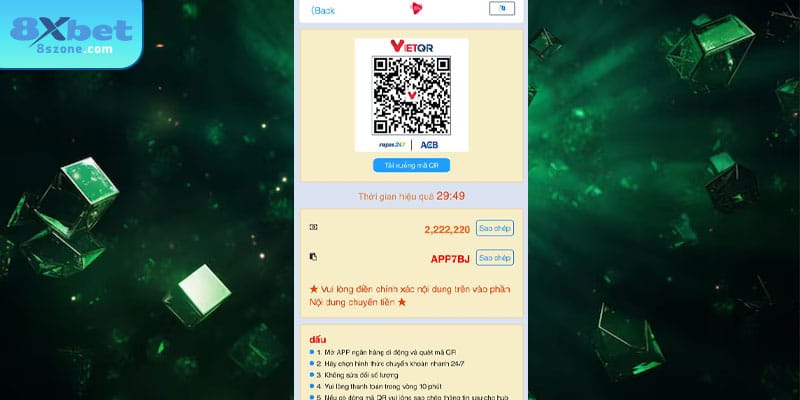 Thực hiện quét QR ví Viettel Money 8sbet