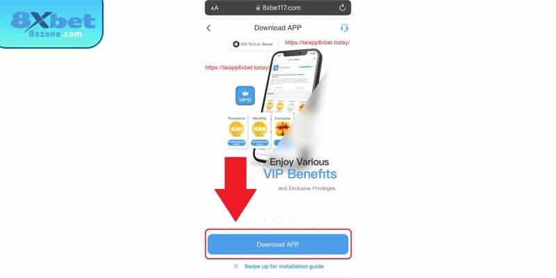 Sau khi xác thực chọn cài đặt 8sbet để xác nhận