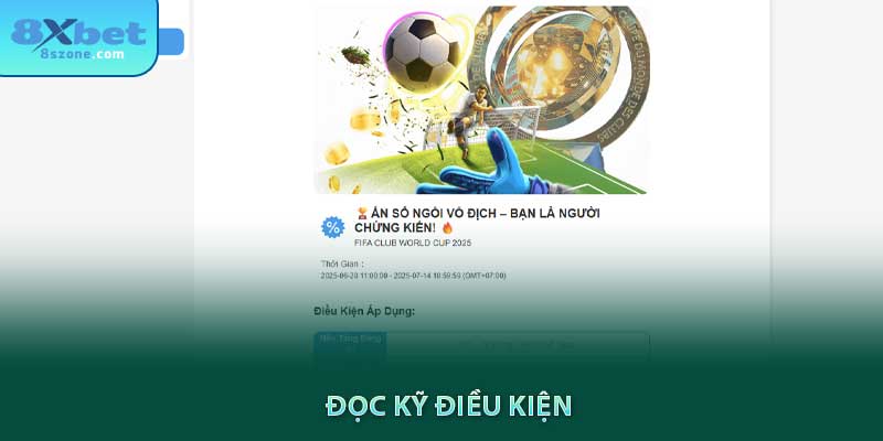 Đọc kỹ điều kiện tại 8sbet