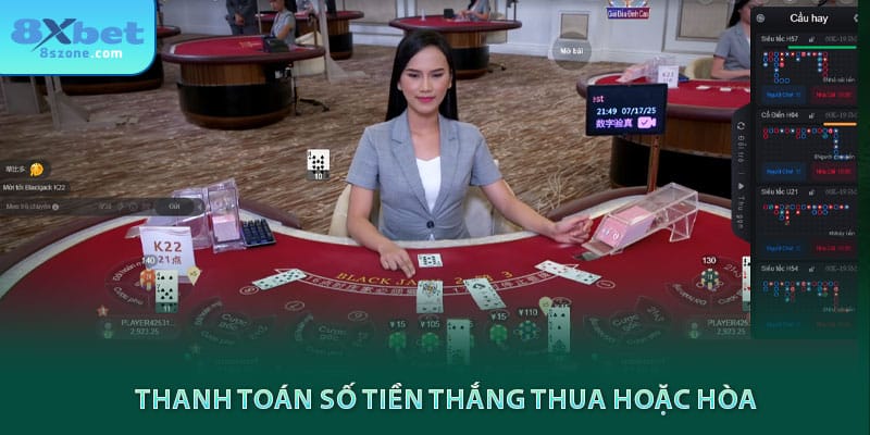 Thanh toán số tiền thắng thua hoặc hòa tại 8sbet