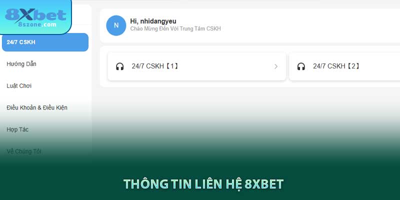 Thông tin liên hệ 8sbet
