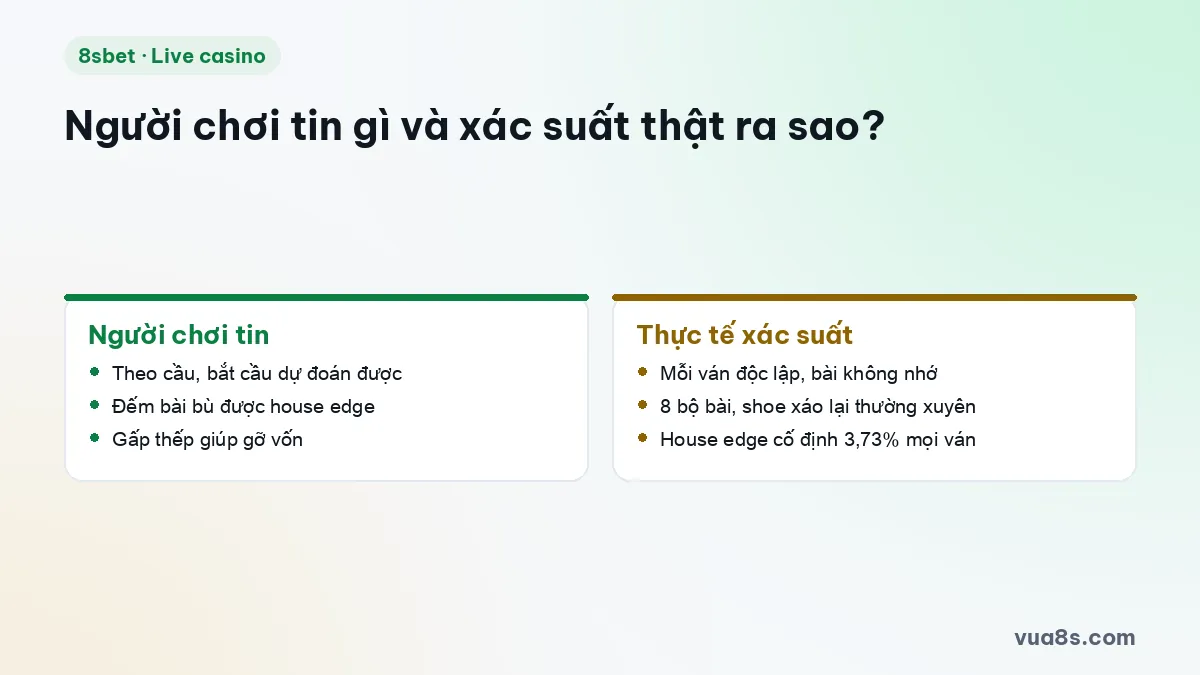 So sánh quan niệm bắt cầu, đếm bài với thực tế xác suất Rồng Hổ